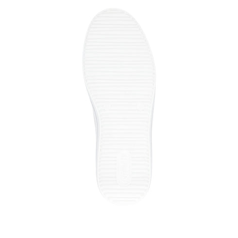 Remonte D1C01-84 Dolla Ella White & Blue Wedge Zip Lace up Trainer